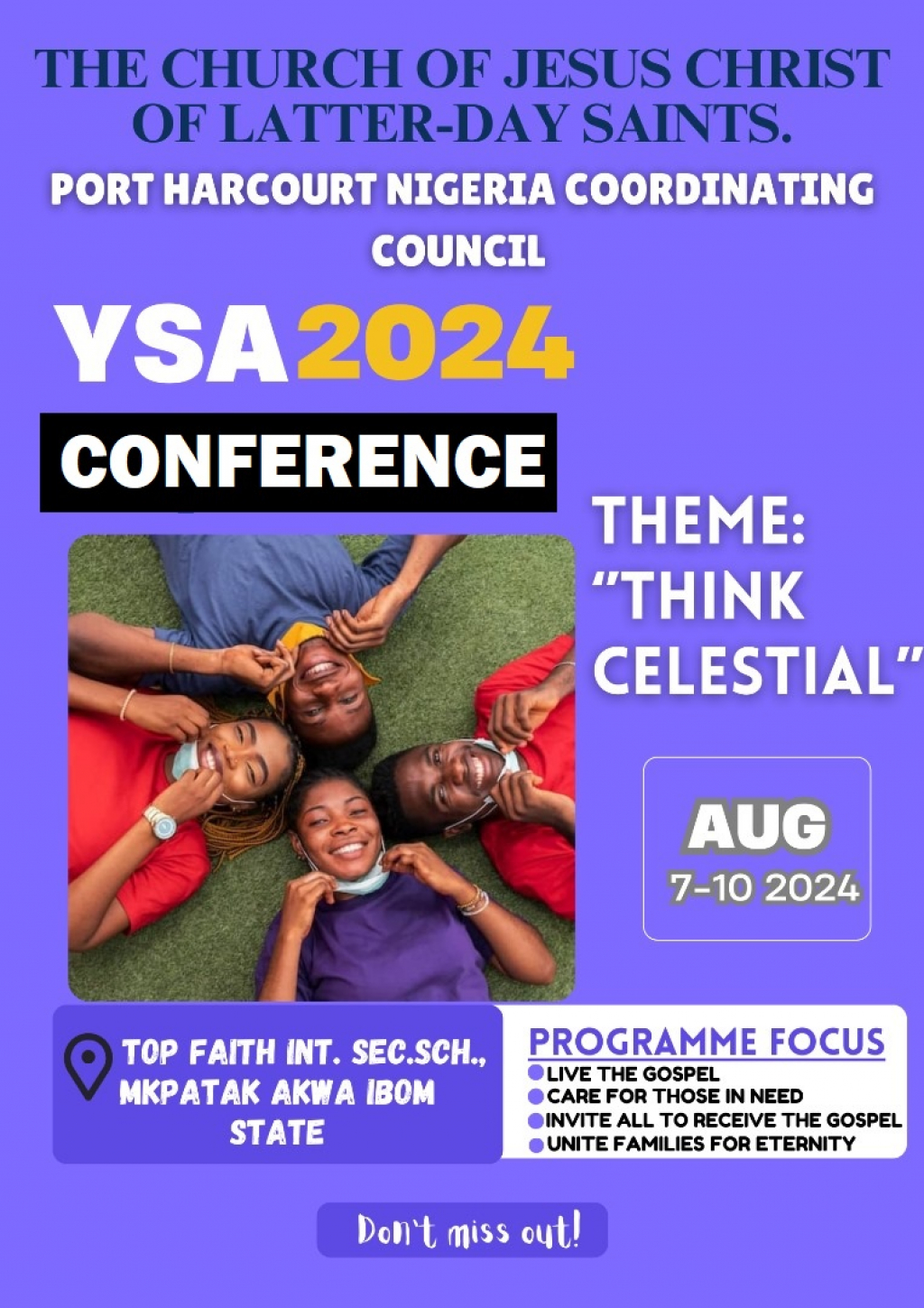 Create your personalized DP for PORTHARCOURT CC YSA CONFERENCE 2024