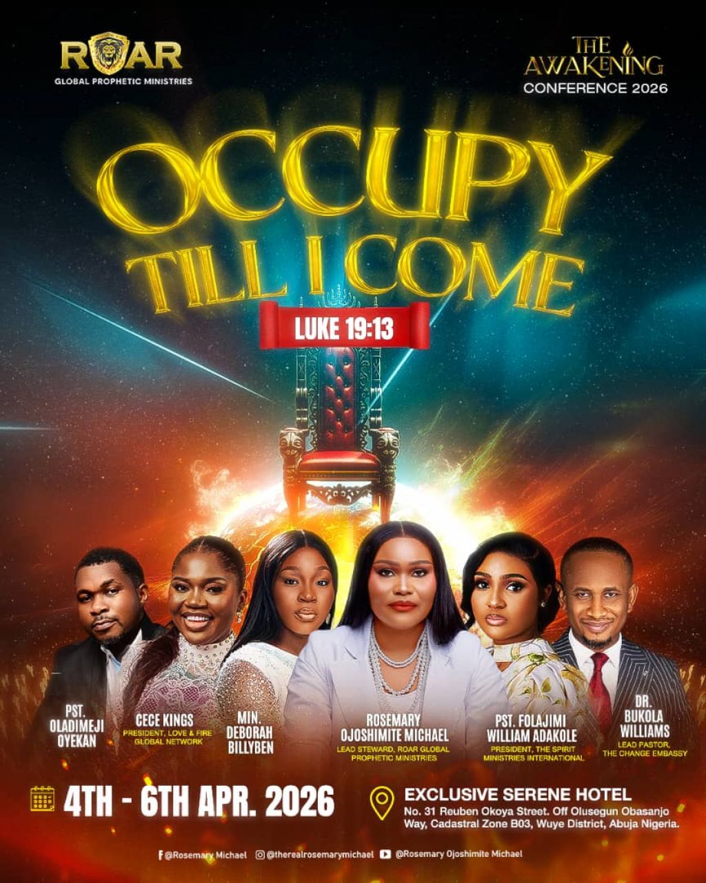 ROAR GLOBAL PROPHETIC MINISTRIES